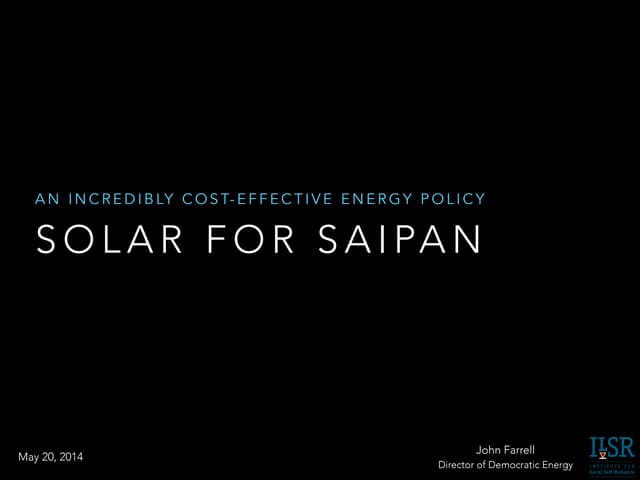 Solar Power for Saipan - Incredibly...