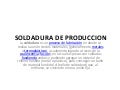 Soldadura de produccion
