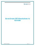 Some Smart SEO Resolutions to Consider