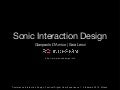 Sonic Interaction Design