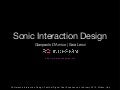 Sonic Interaction Design