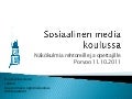 Sosiaalinen media koulussa