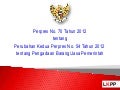 Presentasi Sosialisasi perpres 70 tahun 2012