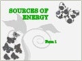 Sources Of Energy