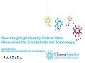 Sourcing high quality online data resources for computational toxicology