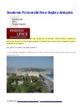Soutenez l'Université Nice Sophia Antipolis