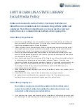 South carolina state library social media policy final