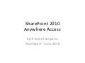 SharePoint 2010 anywhere access uag vs dmz 