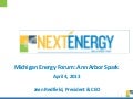 Michigan Energy Forum - April 4, 2013 - Jean Redfield, NextEnergy