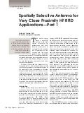 Spatially Selective Antenna For Very Close Proximity