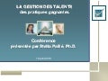 Spb stella paillé la gestion des talents des pratiques gagnantes_2010_stellapaille_presentation