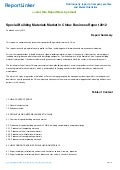 Special Building Materials Market in China: Business Report 2012