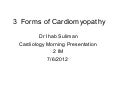 Special forms of cardiomyopathy 762012