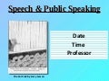 Preparing for Speeches and Public Speaking