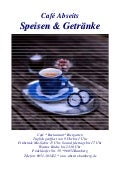 Café Abseits Speisekarte