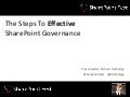 SharePoint Fest Denver - The Steps To Effective SharePoint Governance