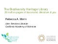 The Biodiversity Heritage Library: 30 Million Pages of Taxonomic Literature & You 