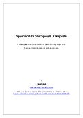 Sponsorship Proposal Template
