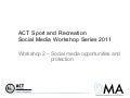 Sport and Rec Social Media Workshop 2