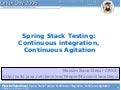 Spring Stack Testing:Continuous integration,Continuous Agitation