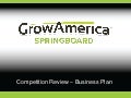 Springboard business plan and video presentation master
