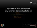 SPSBE 2012 - PowerShell and SharePoint