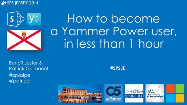 SPS Jersey - Become a Yammer Power User in Less Than 1 Hour