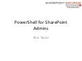 PowerShell for SharePoint Admins