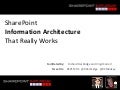 SharePoint Information Architecture & Usability - SharePoint Saturday The Conference