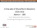 A Decade of SharePoint Adoption