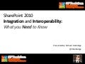 SPTechCon - SharePoint 2010 Integration and Interoperability