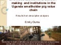 Livelihood assessment, decision-making  and institutions in the Uganda smallholder pig value chain: Results from descriptive analyses