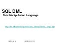 Sql DML Lenguaje de manipulación de datos 