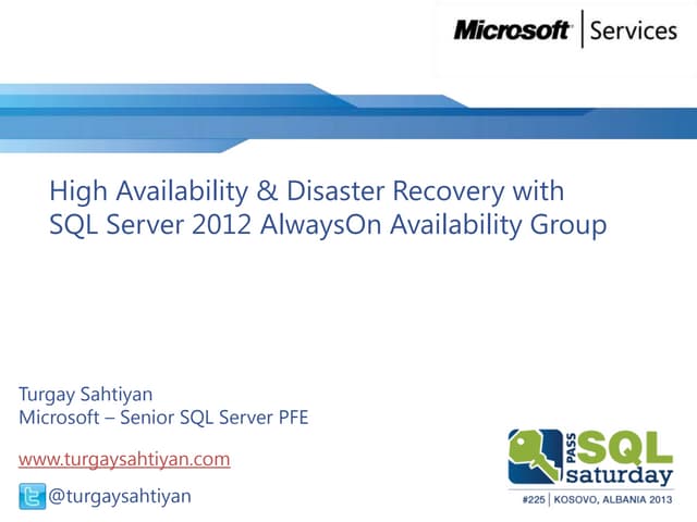 High Availability & Disaster Recove...