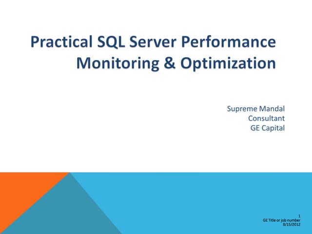SQL Server Performance Tuning Baseline