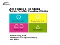 Academic e-reading: themes from user experience studies
