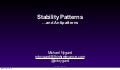 Stability patterns presentation