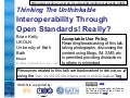 Standards Through Interoperability? Really?