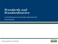 Standards and standardization 