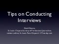 Tips on Conducting Interviews