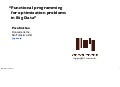 Functional programming for optimization problems in Big Data