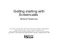 Starting with screencasts 