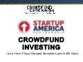 Startup America Crowdfund Investing July 2012