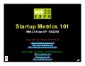 Startup Metrics 101: a Product & Marketing Workshop