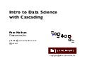 Intro to Data Science with Cascading
