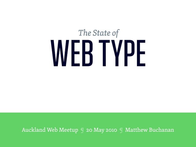 The State of Web Type
