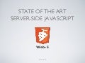 State of the art - server side JavaScript - web-5 2012
