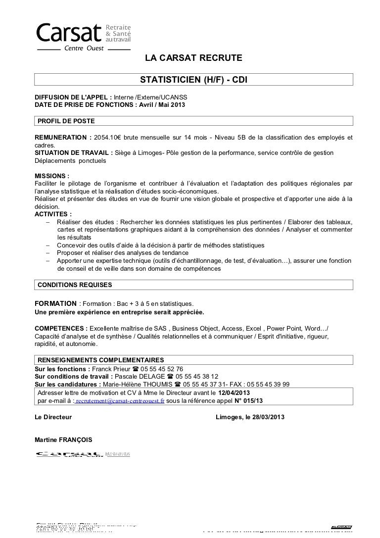 exemple cv statisticien