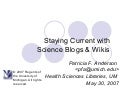 Staying Current with Science Blogs & Wikis