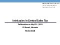 Central Sales Tax Act - Intricacies, Issues and Concerns